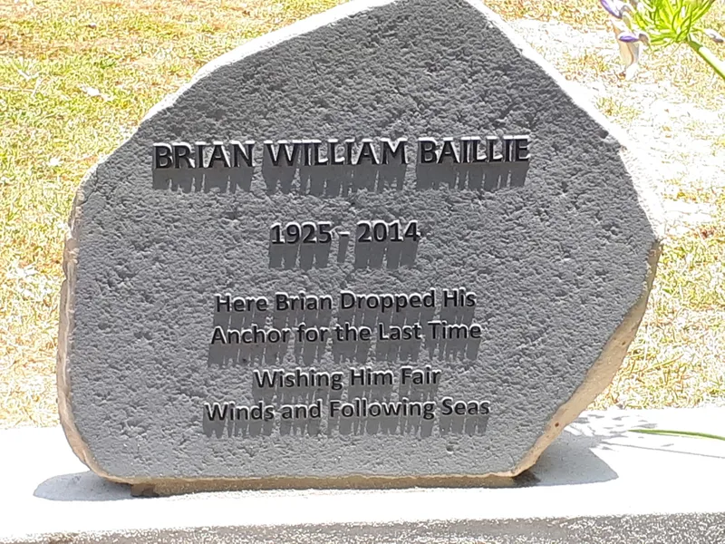 Northern Rivers basalt memorial with a raised natural inscription